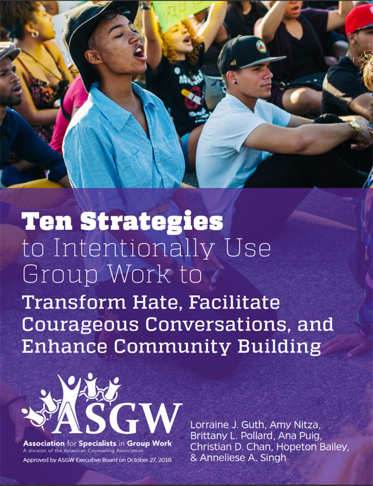 Ten Strategies to Intentionally Use Group Work to Transform Hate, Facilitate Courageous Conversations, and Enhance Community Building