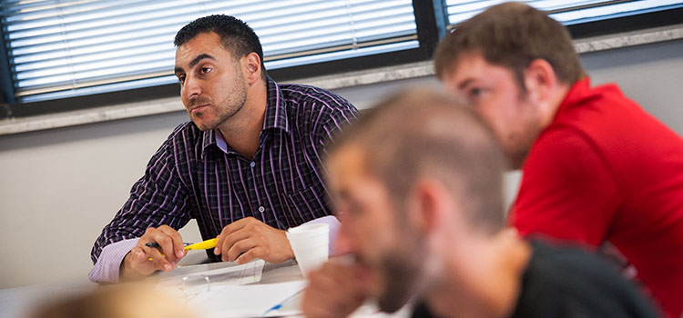 Students listening to a lecture