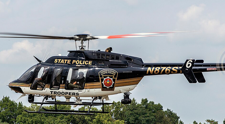 Pennsylvania State Police, PSP Helicopter on Campus April 15