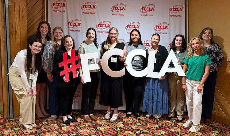 Family and Consumer Sciences Education program students and faculty at the 2025 PA FCCLA State Leadership Conference