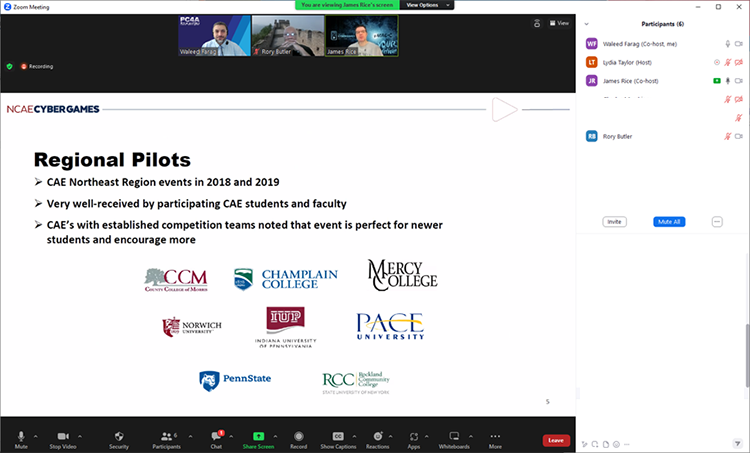 Presenter: James Rice, Lead Cybersecurity Instructor, Mohawk Valley CC | Topic: NCAE Cyber Sandbox