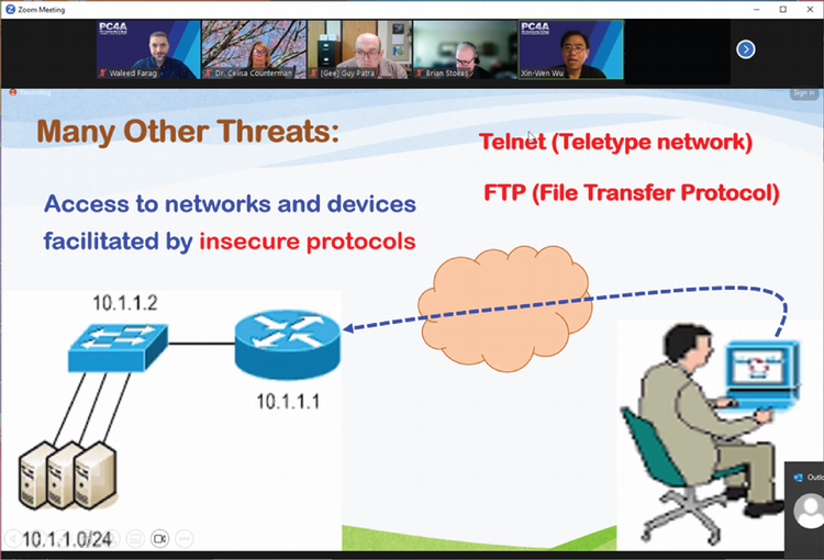 Presenter: Dr. Xin-Wen Wu, Associate Professor, Univ. of Mary Washington | Topic: Network Defense