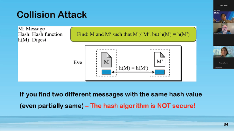 Screenshot of Dr. Wu's presentation on Cryptography