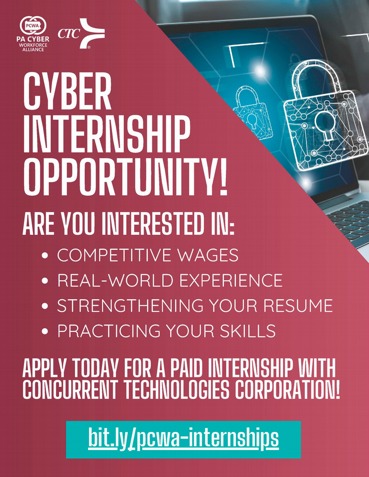 Flyer advertising CTC internship opportunity