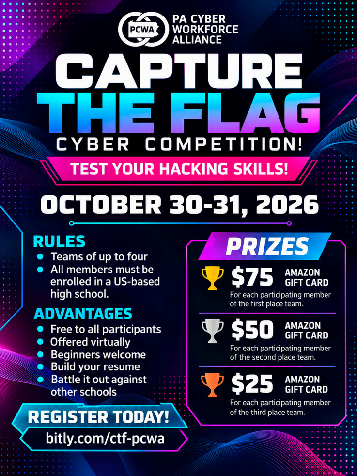 Flyer for the October 2026 High School CTF