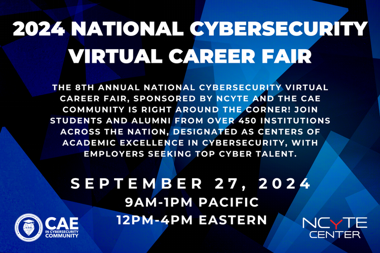 Flyer for CAE and NCyTE Career Fair