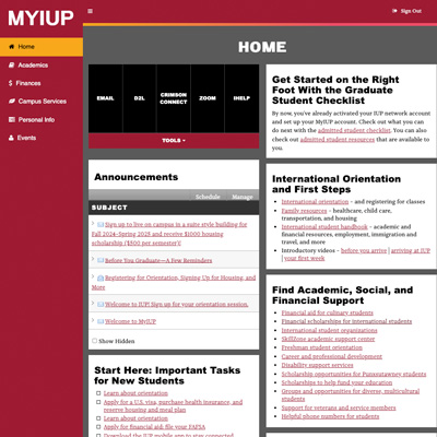 MyIUP Portal