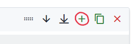 green plus sign option