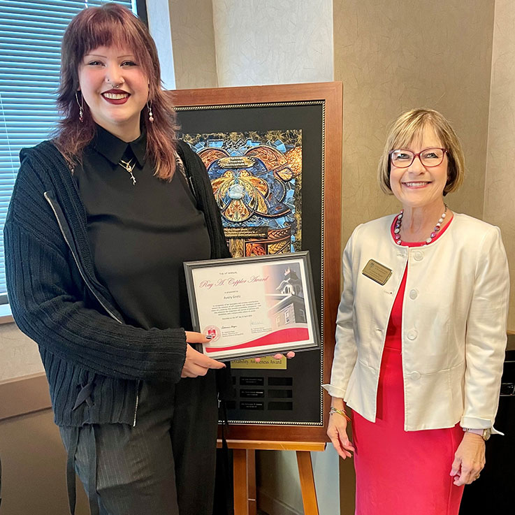Avery Gretz, recipient of the 2023-24 Coppler Disability Awareness Award