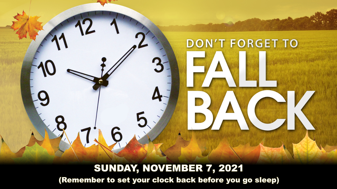 "Fall Back" daylight savings time image