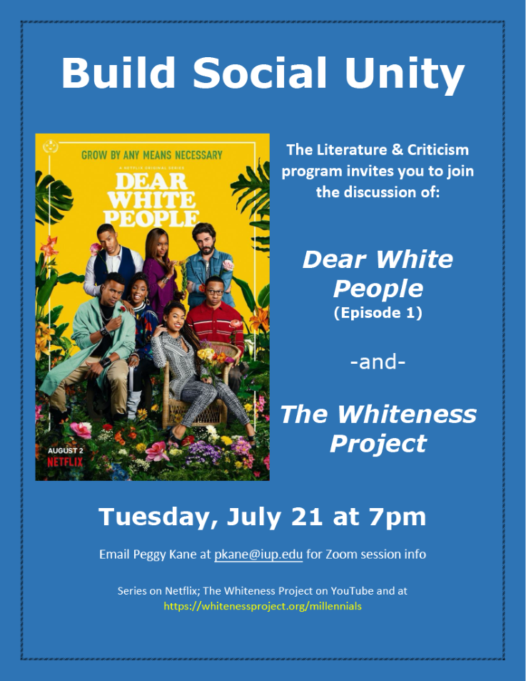 Dear White People Event Informational Flyer