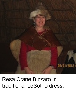 Resa Crance Bizzaro in traditional LeSotho dress