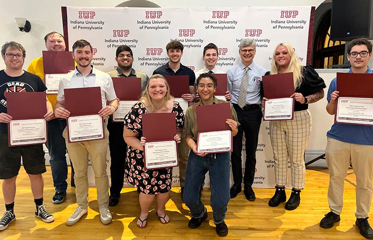 As an economics major, you can present research at the annual IUP Scholars Forum, as these students did.