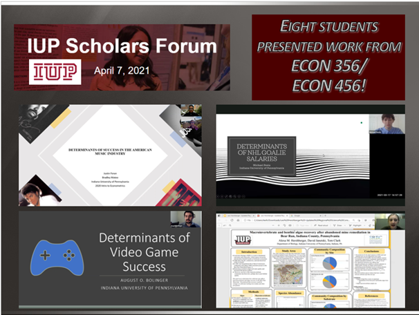 Virtual economics presentation from the 2021 Scholars Forum