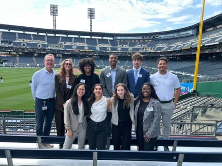 IUP students attending the 2026 Curt Roberts “Step Up to the Plate” event