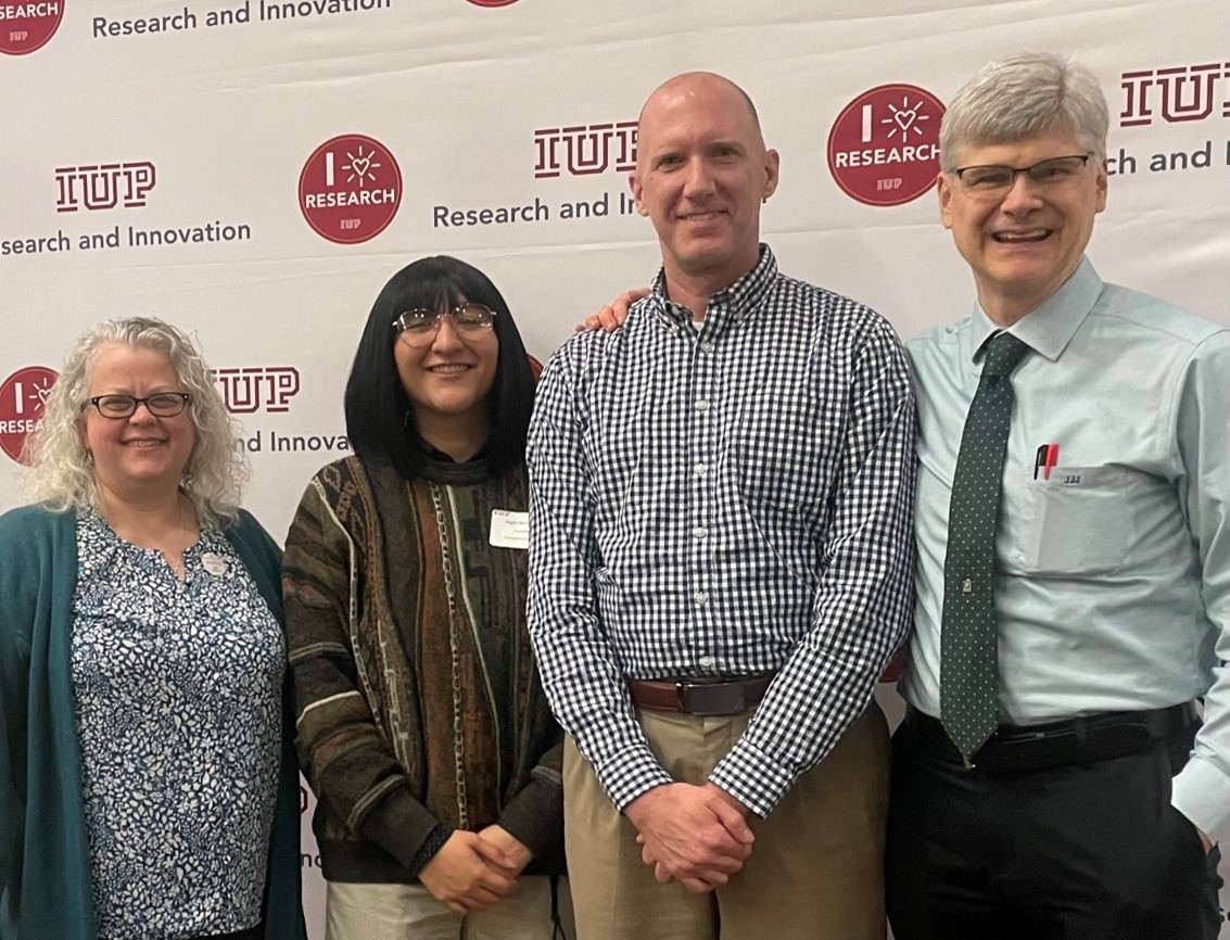 Faculty and IUP Economics alumni Stephanie Jozefowicz, Angel Alcantara, Stephen Mihalacki and James Jozefowicz