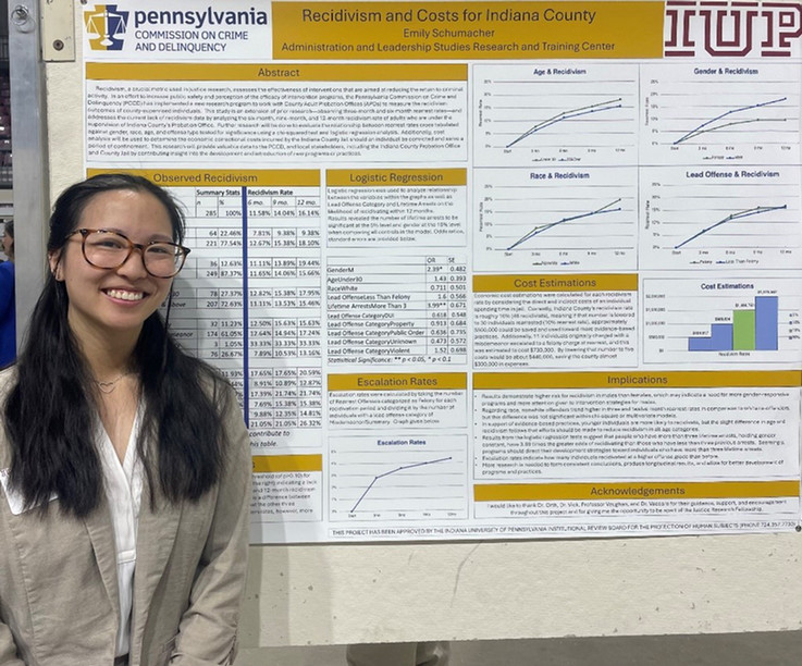 Justice Research Fellowship student poster presenter:  Emily Schumacher