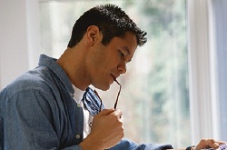 Male Student Reading