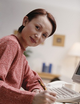 Woman at Computer