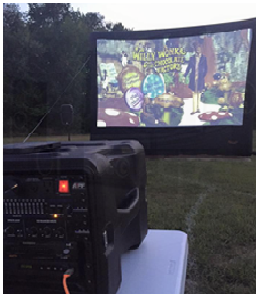 outdoor movie screen