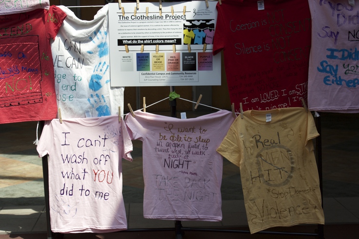 Clothesline Project t-shirts with description