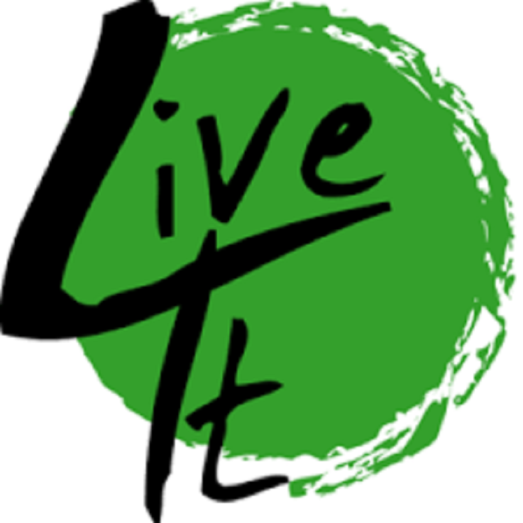 the words live and it inside a green dot