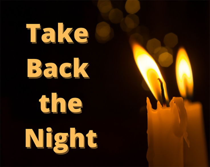 Take back the night candle