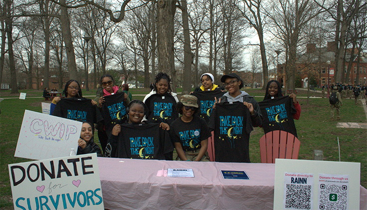image of a group of volunteers at take back the night