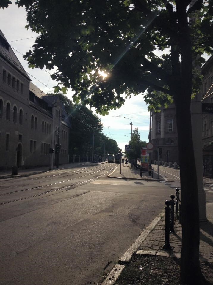 Street scene in Poland, photo by Hannah Winters