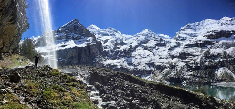 Honors College student, Olivia, in the Swiss alps