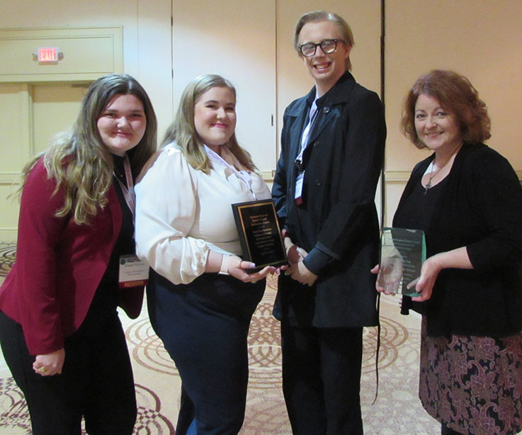 From left, Abigail Hancox, Callie Bland, Thomas Oraskovich, Chauna Craig