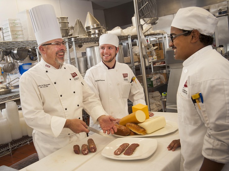 Chef Kapusta and Advanced Garde Manger students Chef Kapusta and Advanced Garde Manger students