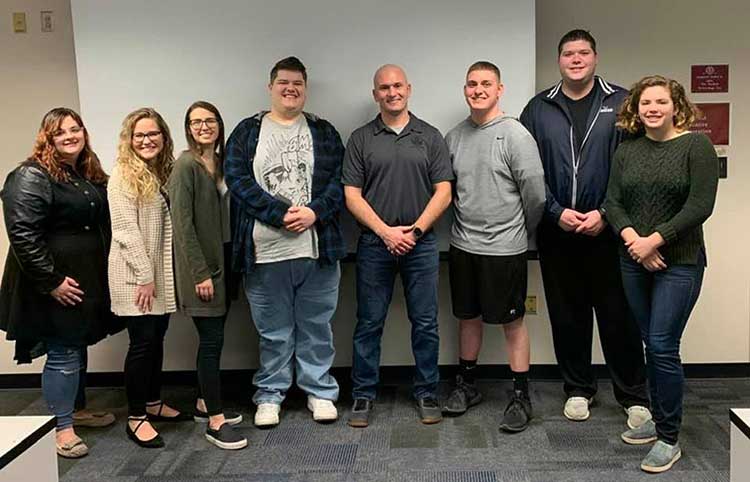 Corey Crocco and students