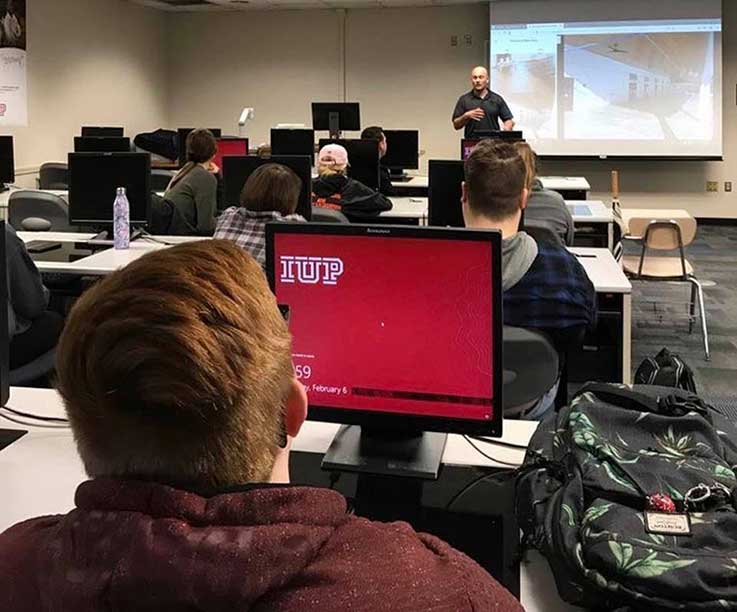 Corey Crocco presenting to the class