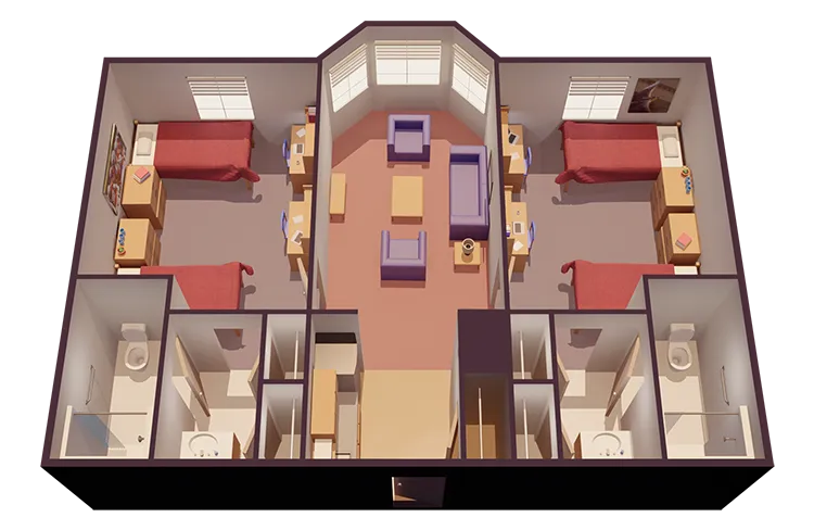 Four-Person Shared Suite