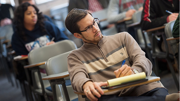 A student in a political science class