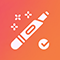 icon of covid test on an orange background