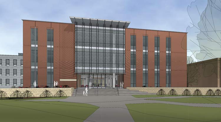 artist rendering of the Kopchick science building