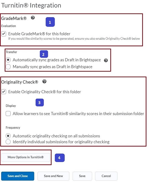 Turnitin Enable Originality Check.