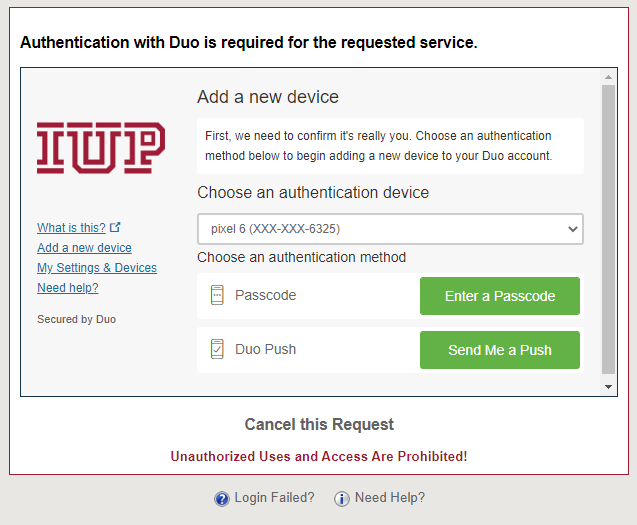 Authenticate with your existing device
