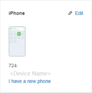 Click the "I have a new phone" option