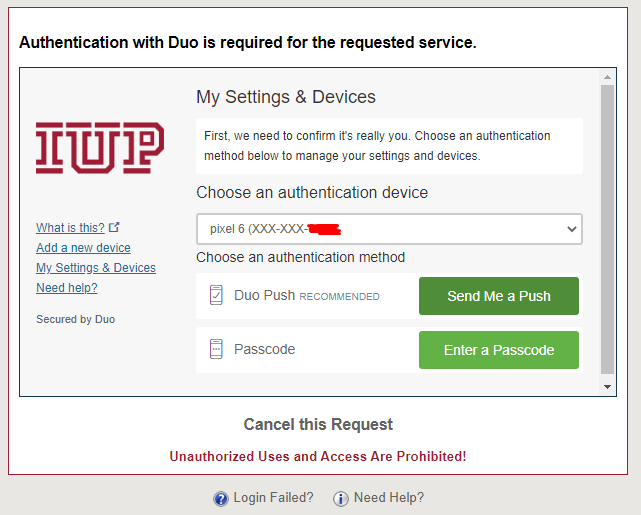 Authenticate with existing device