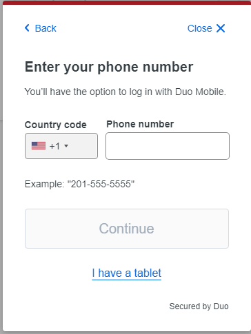 Enter your cell phone number