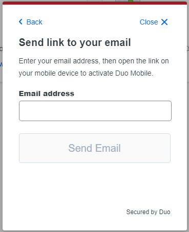 Send the activation link to a personal email