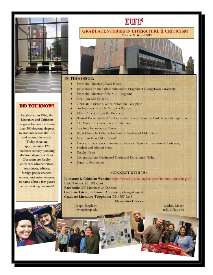 Download the 2019 Literature and Criticism Newsletter