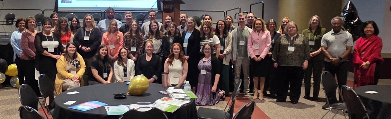 Spanish Education students and faculty at the fiftieth annual IUP Spring Methodology Conference on Foreign Language Teaching