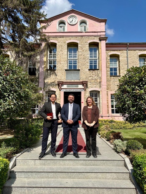 Dr. Omar Yacoub (West Virginia University, IUP Ph.D. ’23); Dr. Osman Özdemir (IZU Associate Professor and Visiting Scholar at IUP, 2022-2023; and Dr. Dana Driscoll, Professor of Writing, IUP)