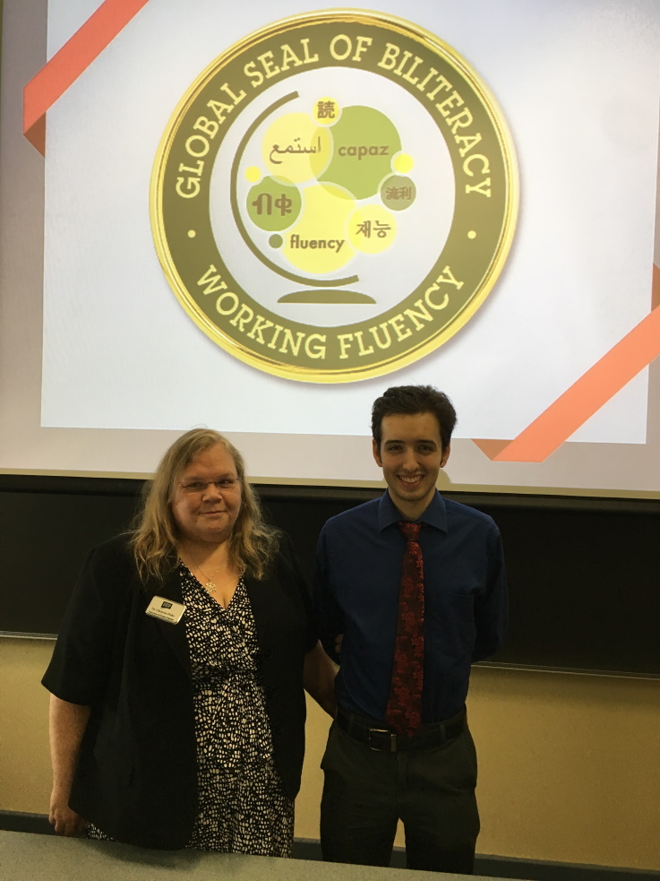 Professor Christina Huhn and Andrew Secula III 