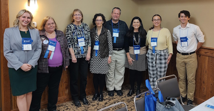 Foreign Language and IUP Libraries faculty and students at the PSMLA conference