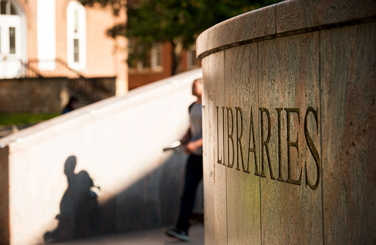 The steps in front of the IUP Libraries